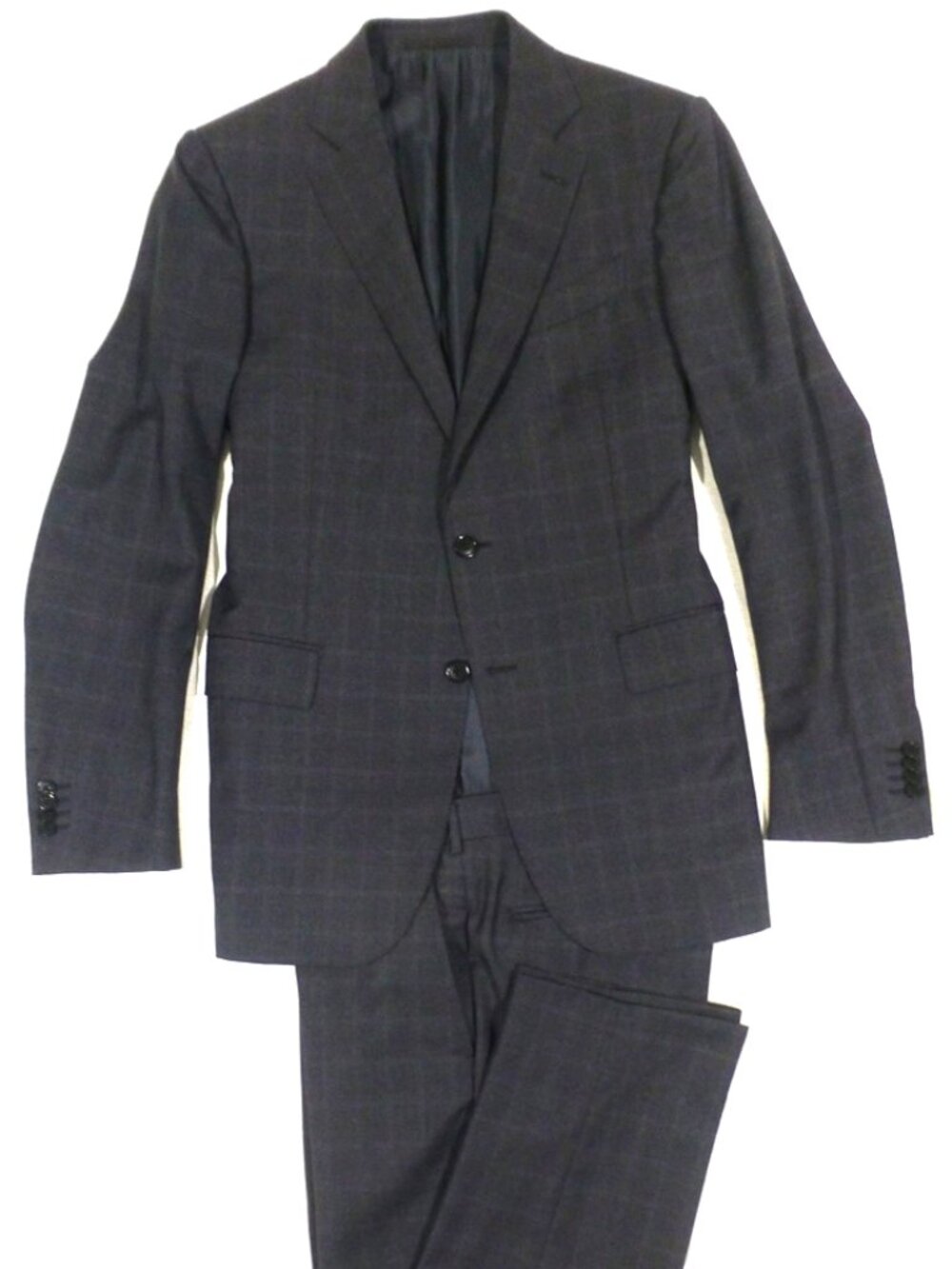 Ermenegildo Zegna Mila 2-Piece Suit - Gray Blue Windowpane Plaid EU50 US 40R W32